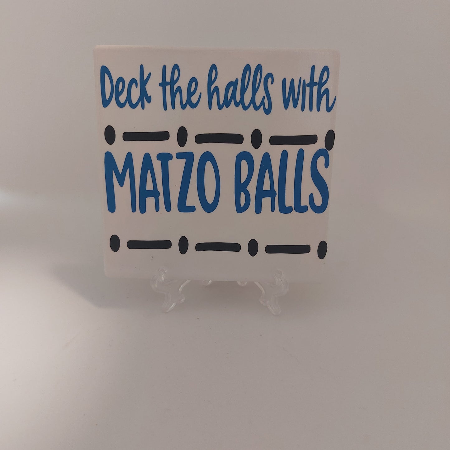 "Deck the Halls with Matza Balls" Coaster