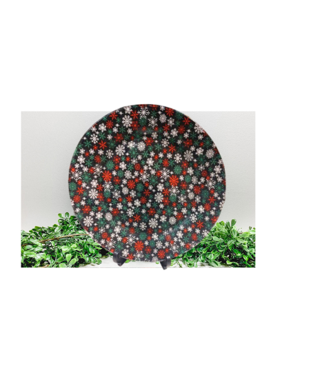 10-inch Christmas Plate with stand