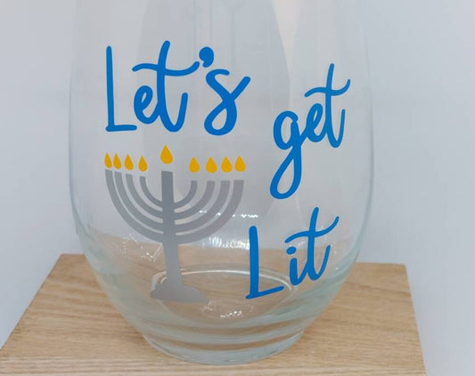 Celebrate the Festival of Lights in Style – Hanukkah Stemless Wine Glass